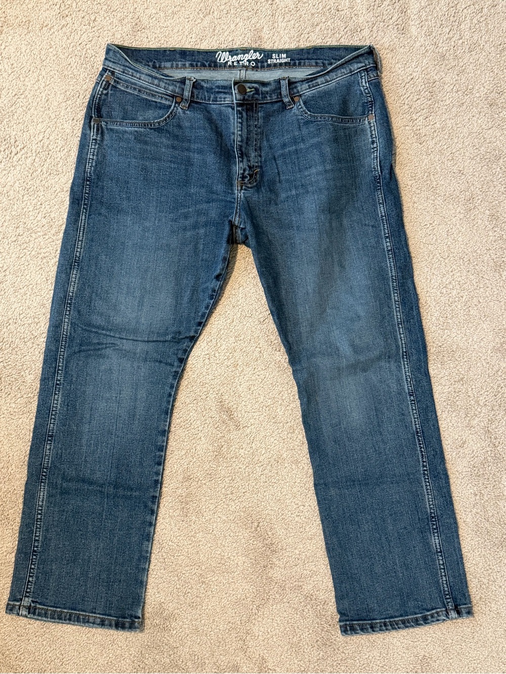 Wrangler Slim Straight Men’s Jeans - Medium Blue Wash
